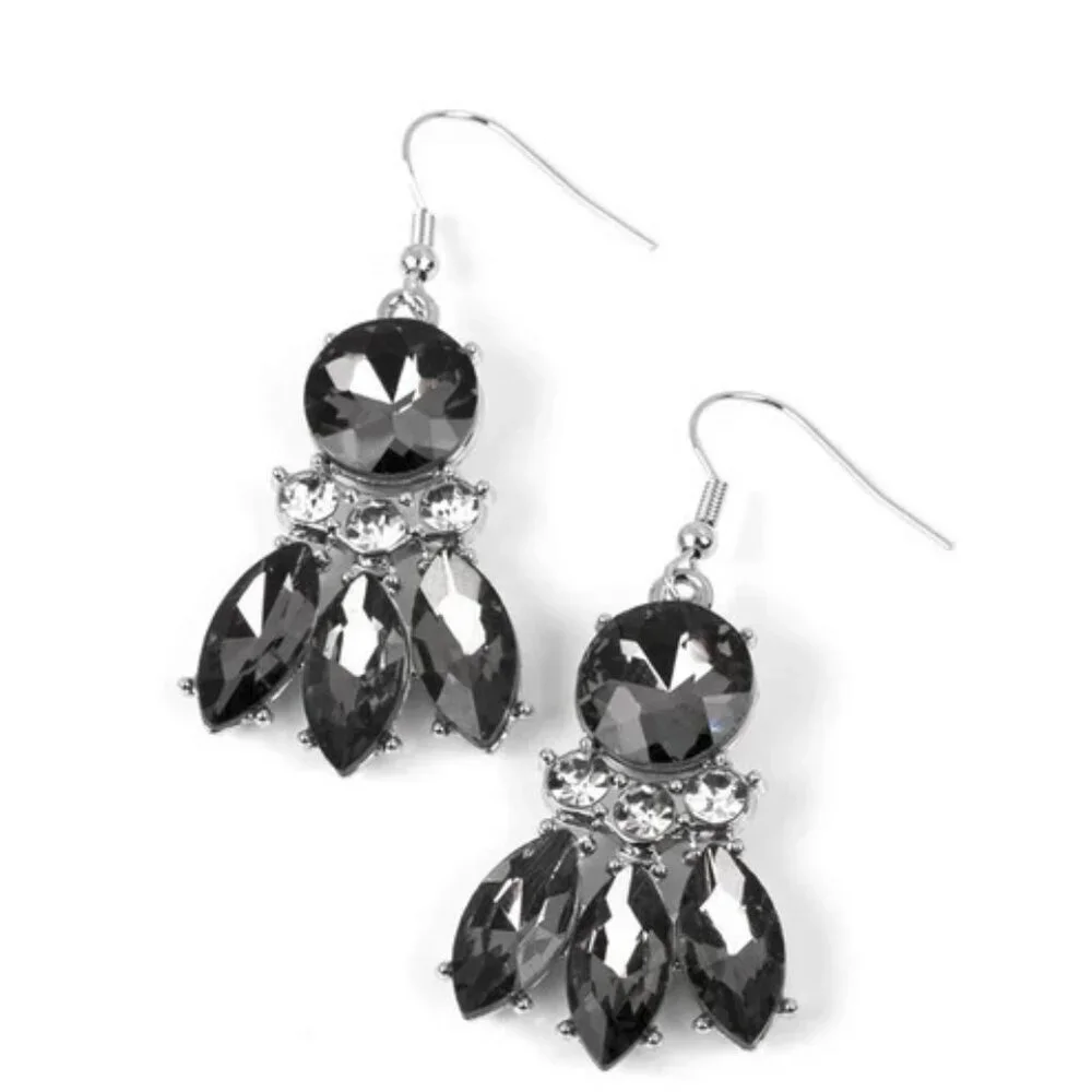 Paparazzi Jewelry - To Have and to SPARKLE - Silver Earrings - Vintage